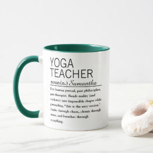 Personalised Yoga Teacher Definition Coffee Mug