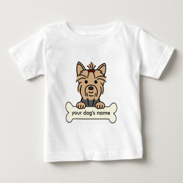Personalised Yorkie Baby T-Shirt (Front)