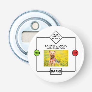 Personalised Yorkie Dog Barking Logic Photo Name Bottle Opener