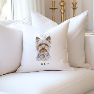 Personalised Yorkie Dog Lover Gifts Cushion
