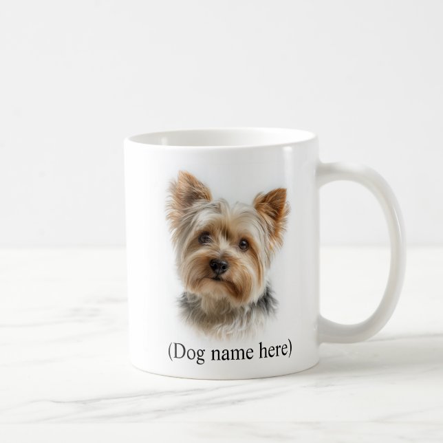 Personalised Yorkie Dog Mum Coffee Mug (Right)