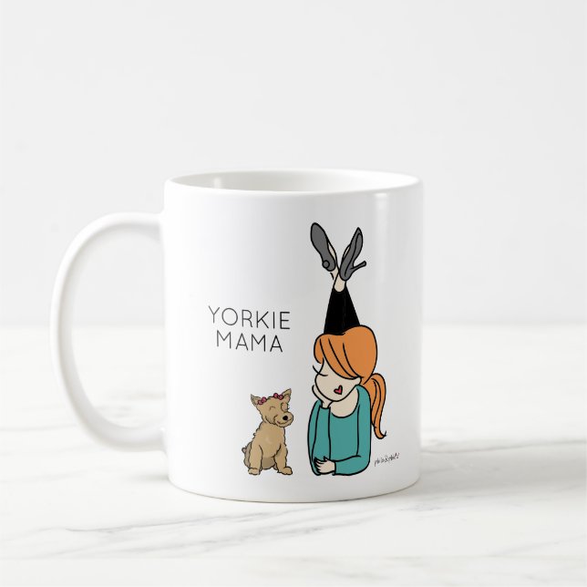 Personalised Yorkie Mama Coffee Mug (Left)