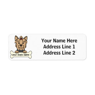Personalised Yorkie Return Address Label