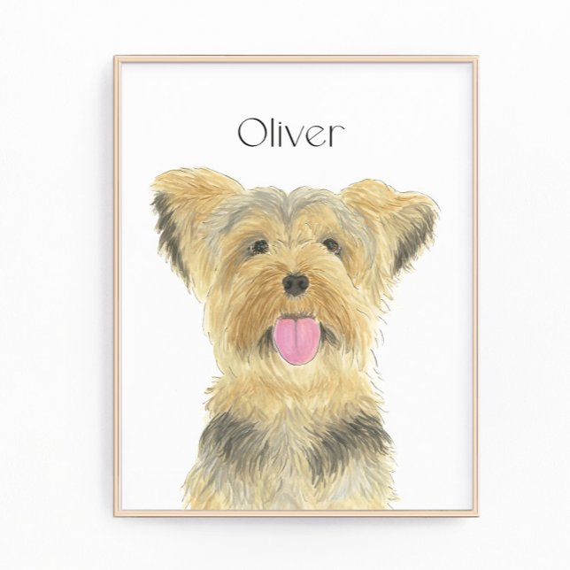 Personalised Yorkie Yorkshire Terrier Art Photo Print (Creator Uploaded)