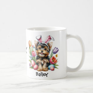 Personalised Yorkshire Terrier/Yorkie Easter Bunny Coffee Mug
