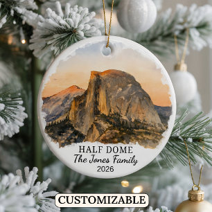 Personalised Yosemite Half Dome, Custom California Ceramic Ornament