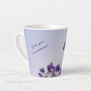 Personalised “You Are Awesome” Jacaranda tree Latte Mug