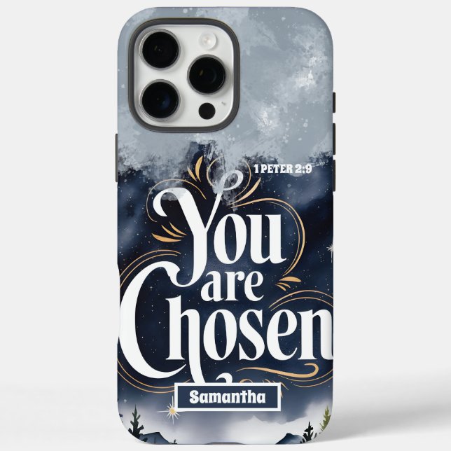 Personalised You Are Chosen Christian Women Case-Mate iPhone Case (Back)