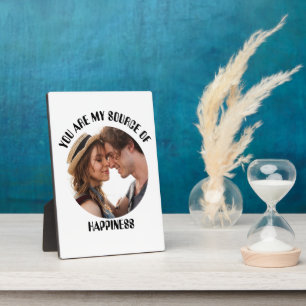 Personalised You Are My Source of Happiness Photo Plaque