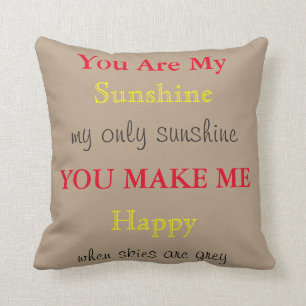 Personalised You are my sunshine Quoted Lovers Cushion