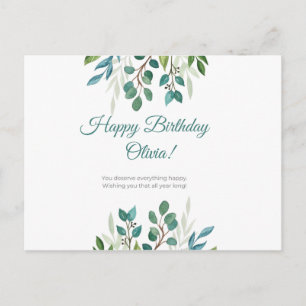 Personalised - You deserve everything happy Postcard