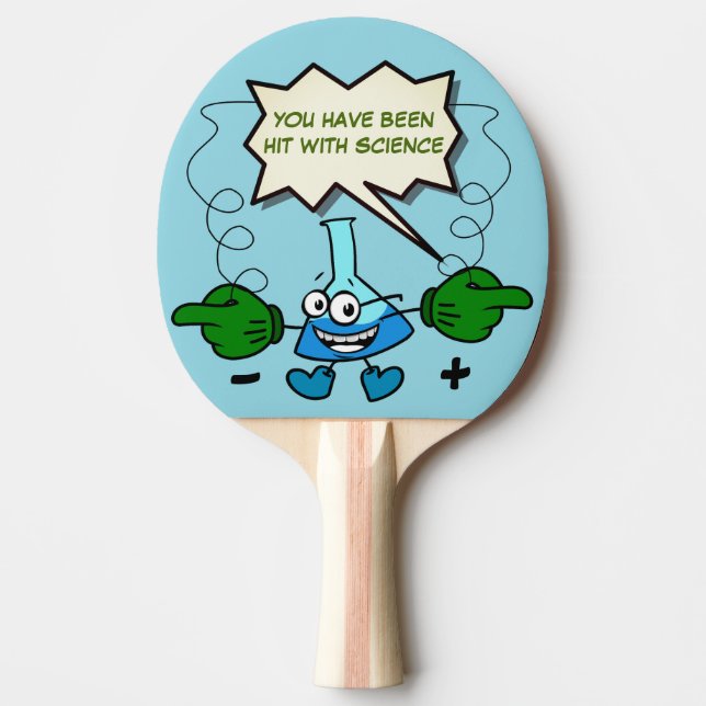 Personalised You Have Been Hit With Science Ping Pong Paddle (Front)