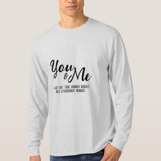 Personalised You & Me Long Sleeve T-Shirt (Front)