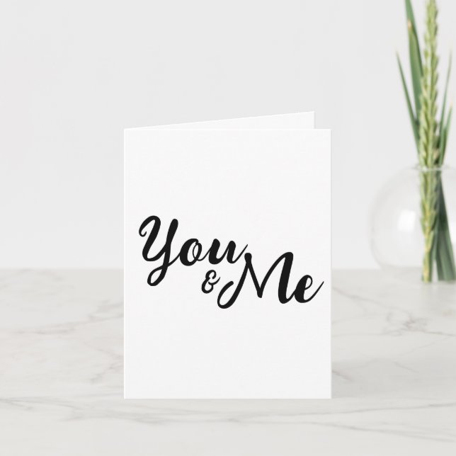Personalised You & Me Thank You Card (Front)