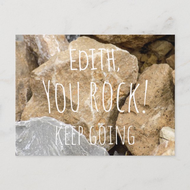 Personalised/ You Rock, Keep Going Postcard (Front)