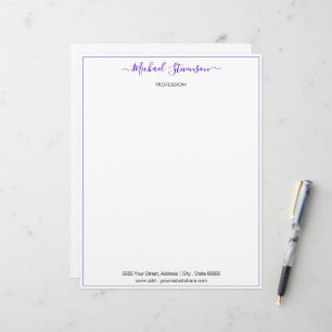 Personalised Your Address Name Info Letterhead