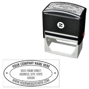 Personalised Your Address Oval Self-inking Stamp