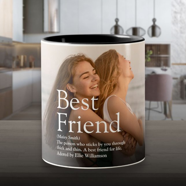 Personalised Your Best Friend Photo and Definition Two-Tone Coffee Mug (Personalized Your Best Friend Photo and Definition Two-Tone Coffee Mug)