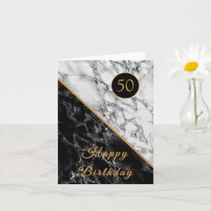 Personalised Your Birthday Card with Marble Design