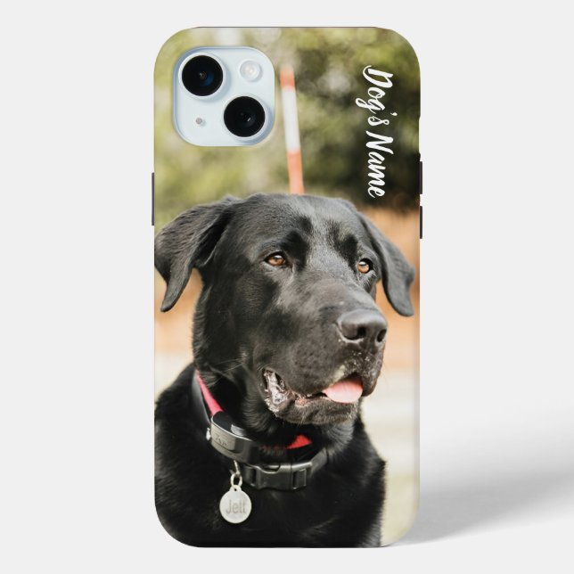 Personalised your Black Labrador Dog Photo & Name Case-Mate iPhone Case (Back)
