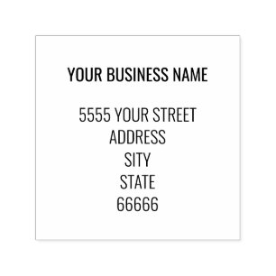 Personalised Your Business Address Name Stamp