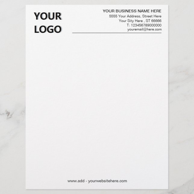 Personalised Your Business Letterhead Template (Front)