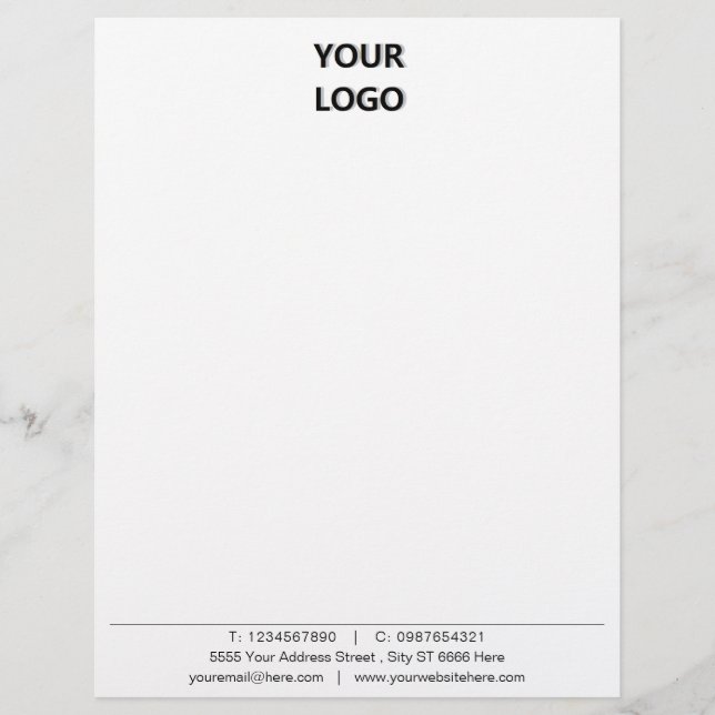 Personalised Your Business Letterhead with Logo (Front)