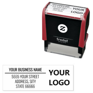Personalised Your Business Logo Address Stamps
