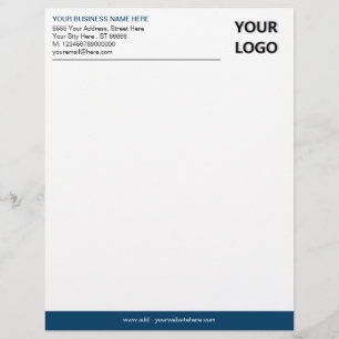 Personalised Your Business Logo Info Letterhead