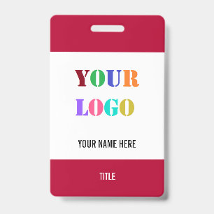 Personalised Your Business Name Badge Template ID Badge