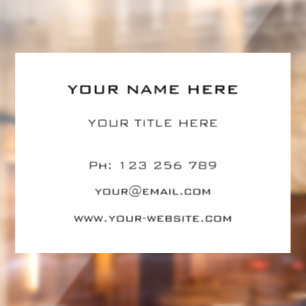Personalised Your Business Window Cling Template