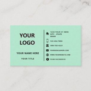 Personalised Your Company Logo Info Business Cards