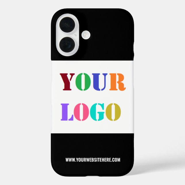 Personalised Your Company Logo Text iPhone Case (Back)