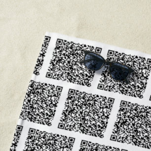 Personalised Your Custom QR Code Beach Towel