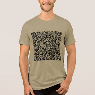 Personalised Your Custom QR Code Scan Info Funny Tri-Blend Shirt