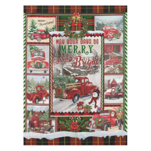 Personalised Your Day Merry And Bright, Christmas Tablecloth