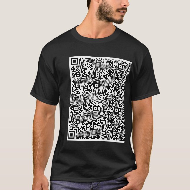 Personalised Your Design QR Code T-Shirt Template (Front)