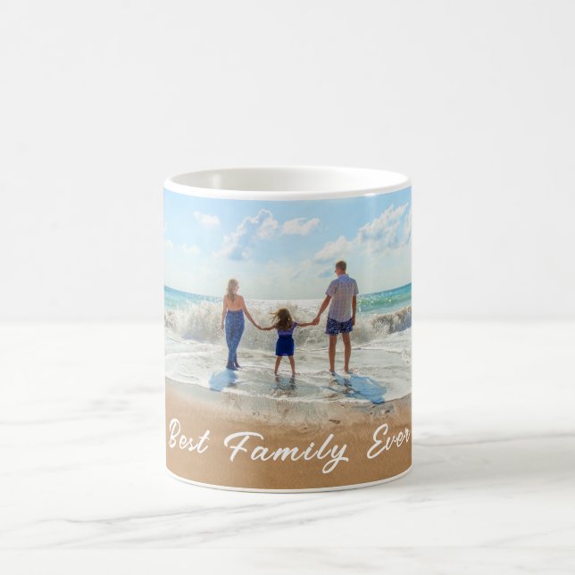 Personalised Your Family Photo Coffee Mug and Text (Center)