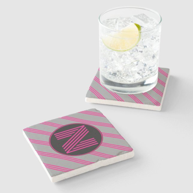 Personalised YOUR INITIAL Stone Coaster (Side)