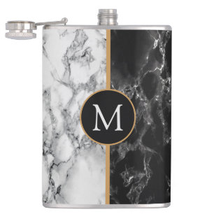Personalised Your Letter Marble Flask