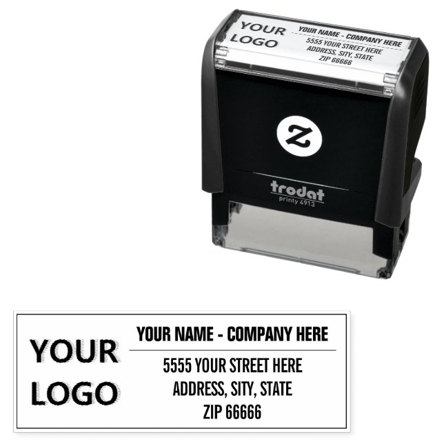 Personalised Your Logo Address Stamp Template (In Situ)