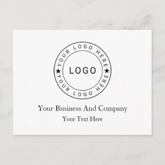 Personalised your Logo and Text Announcement Postcard