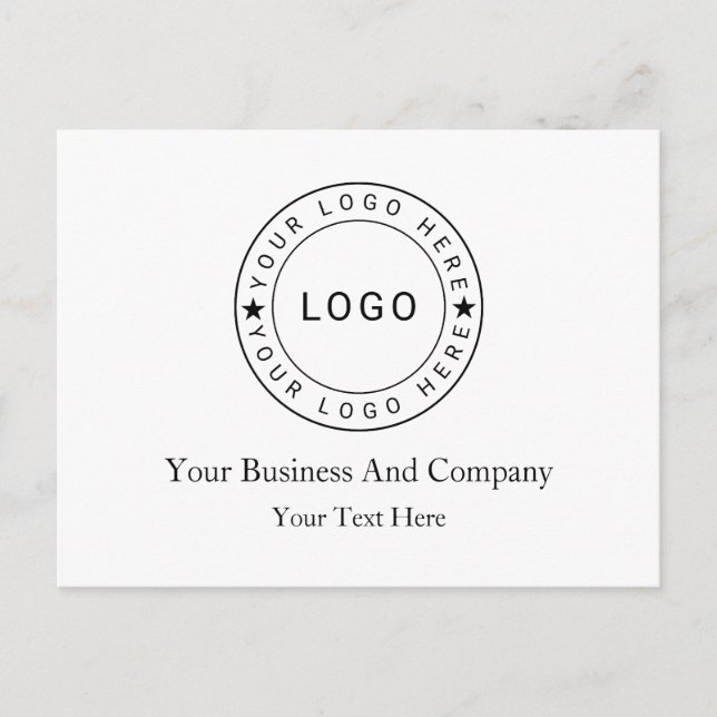 Personalised your Logo and Text Announcement Postcard (Front)