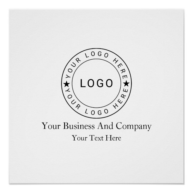 Personalised your Logo and Text Poster (Front)