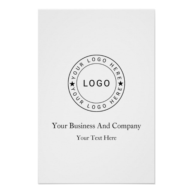 Personalised your Logo and Text Poster (Front)