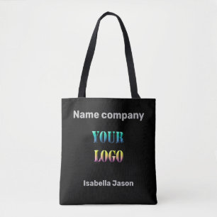 Personalised your logo text space name company edi tote bag