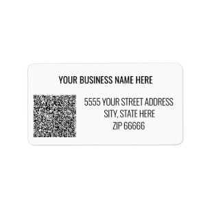 Personalised Your Name Address QR Code Label