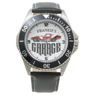 Personalised YOUR NAME Chevy Corvette Car Garage Watch