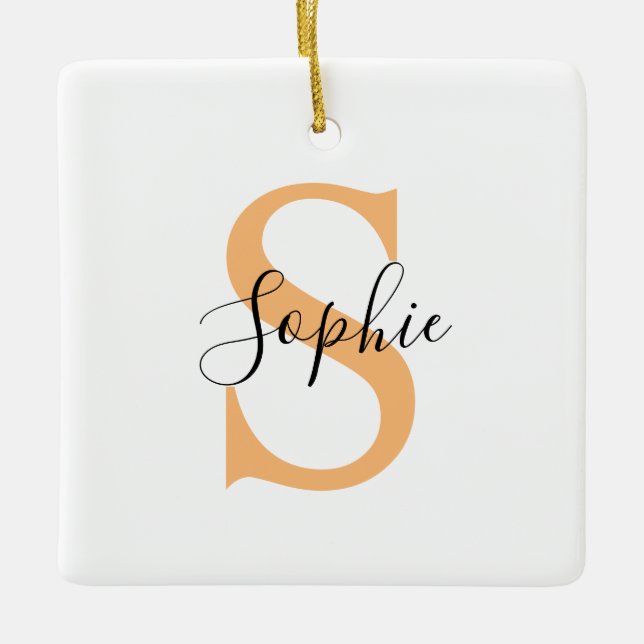 Personalised Your Name, Custom Name, Birthday Gift Ceramic Ornament (Front)