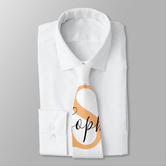 Personalised Your Name, Custom Name, Birthday Gift Tie (Tied)